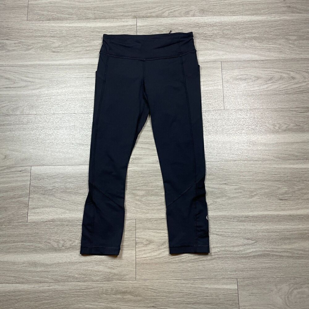 Lululemon Leggings Womens 4 Black Running Gym Active Training Lightweight